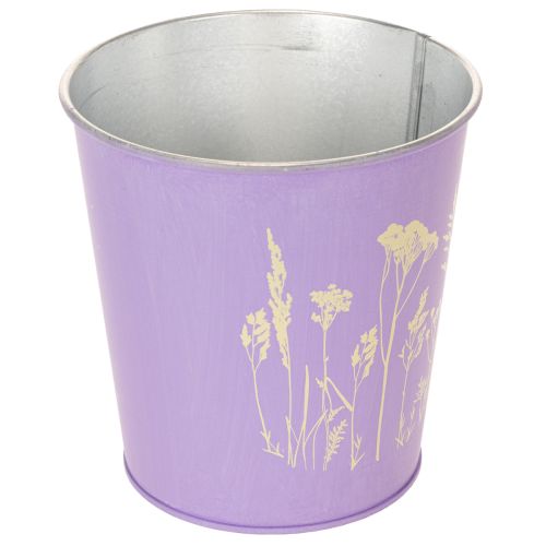 Round pastel-colored flower pot with floral motif for houseplants, 12cm, 3 pieces | Floristik24.co.uk