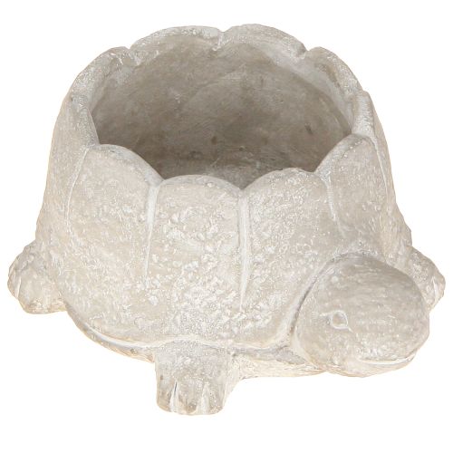 Flowerpot turtle concrete decoration grey white 15.5cm 2pcs