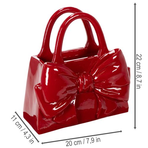 Decorative handbag vase with