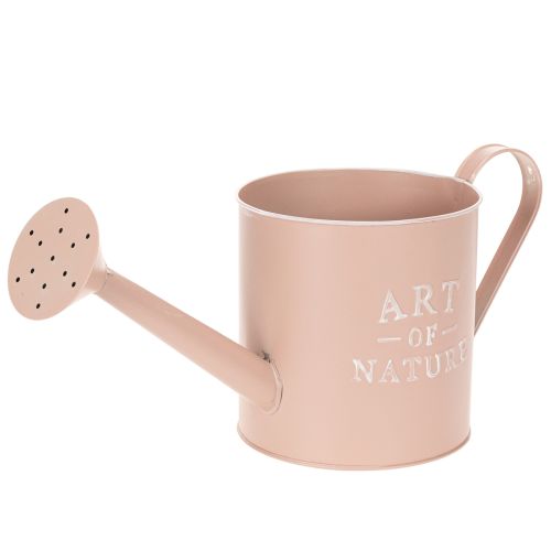 Vintage decorative flower pot/watering can, antique rose zinc, Ø16.5cm H17cm