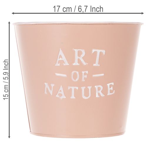 Product Zinc flower pot Art of Nature, antique rose, Ø17.5cm H15cm