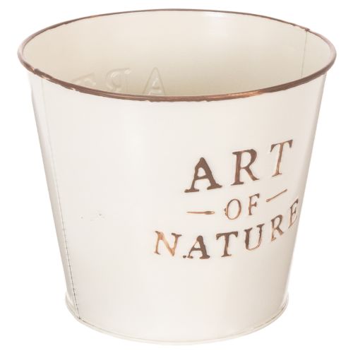 Zinc flower pot Art of Nature Cream Ø17.5cm H15cm | Floristik24.co.uk