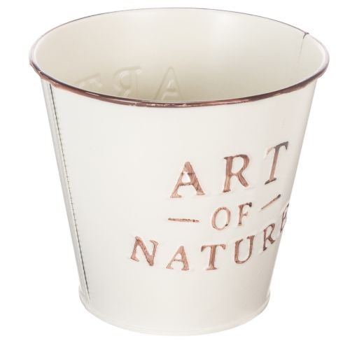 Zinc flower pot, cream, Ø15cm H13.5cm | Floristik24.co.uk