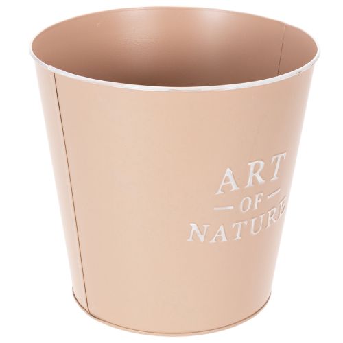 Product Zinc flower pot, metal planter, antique rose, Ø22cm H21cm