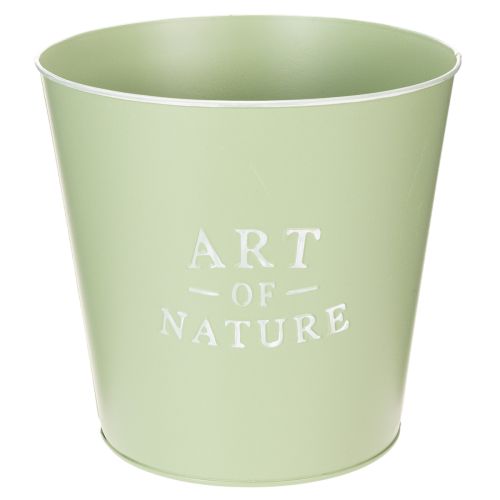 Product Zinc flower pot, metal planter, mint green, Ø22cm, H21cm