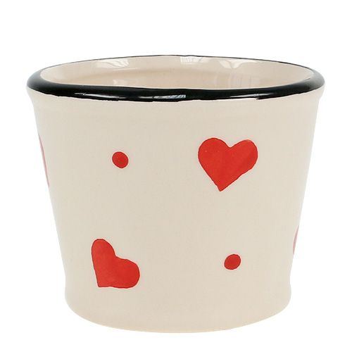 Floristik24 Flower pot with hearts red Ø7.5cm H6cm 12pcs