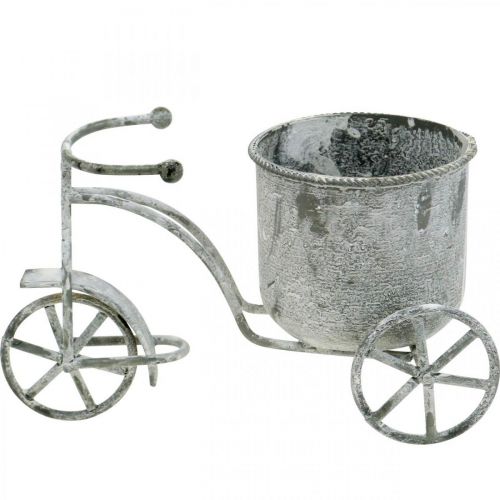 Floristik24 Flower pot bicycle metal vintage white washed 24 × 13 × 14cm