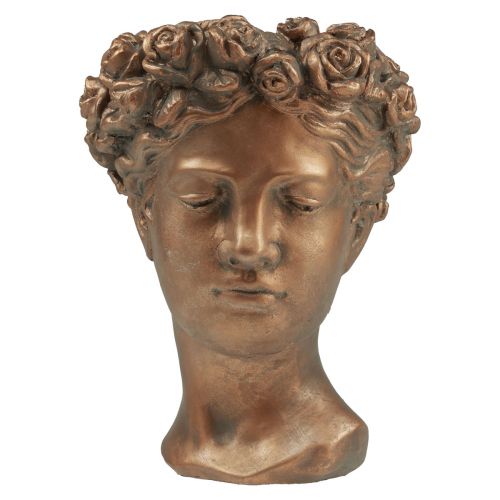 Floristik24 Flower pot face plant head planter concrete H27.5cm