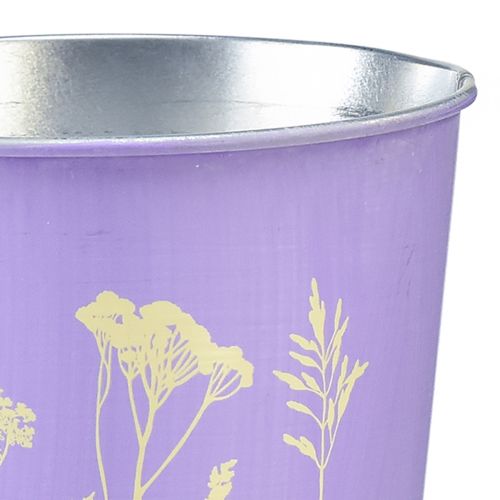 Product Flowerpot metal flower planter purple Ø11,5cm H11,5cm