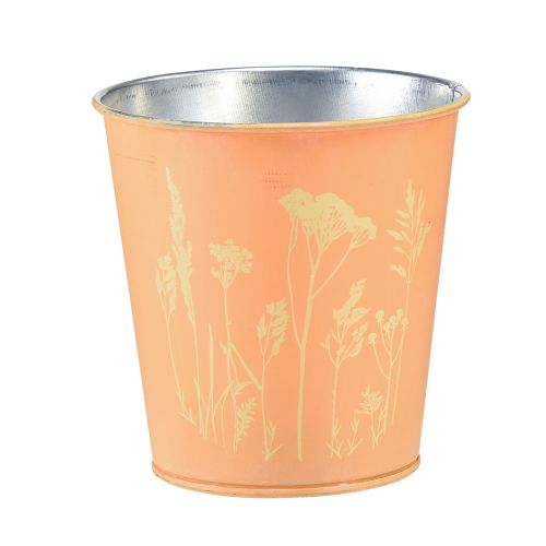Product Flower pot metal planter peach yellow Ø11.5cm H11.5cm