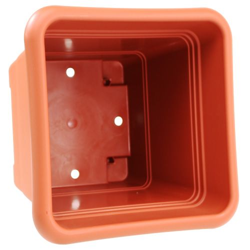 Floristik24 Flower pot "Nora" 19cm x 19cm H15cm terracotta, 1p