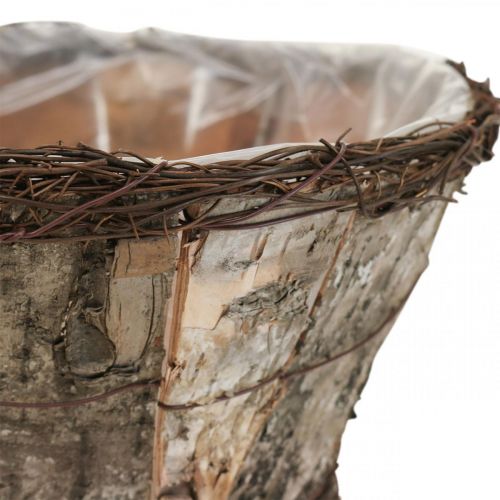 Product Flower pot plant pot round birch bark vines Ø24cm H13cm