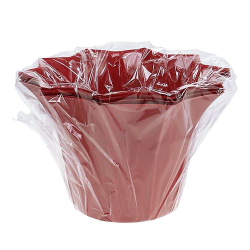 Floristik24 Flower Pot Plastic Red Ø10,5cm 10pcs