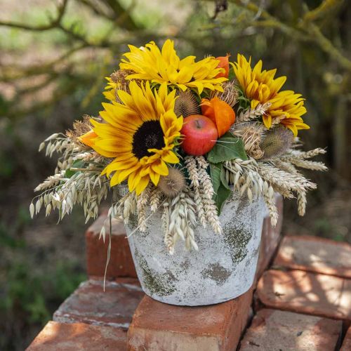 Product Flowerpot antique look planter with patina Ø20.5cm H16cm