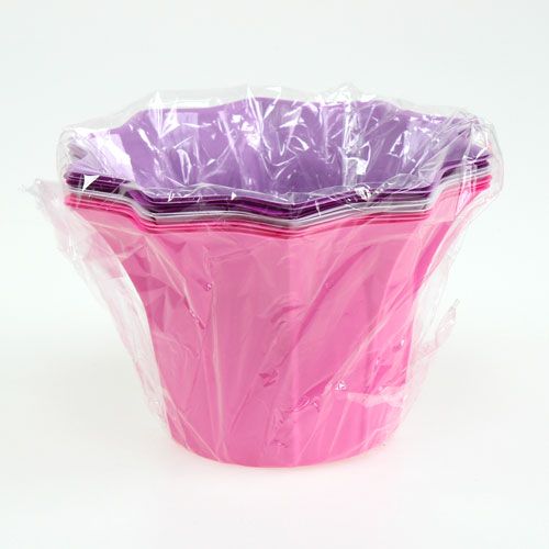 Floristik24 Plastic pot colorful Ø15cm H10cm 10pcs