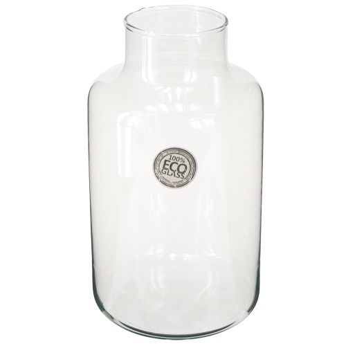 Floristik24 Flower vase glass decorative vase with neck clear Ø14.5cm H25cm