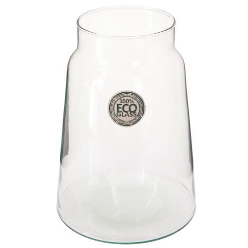 Product Flower vase glass clear vase for decoration in glass H20cm