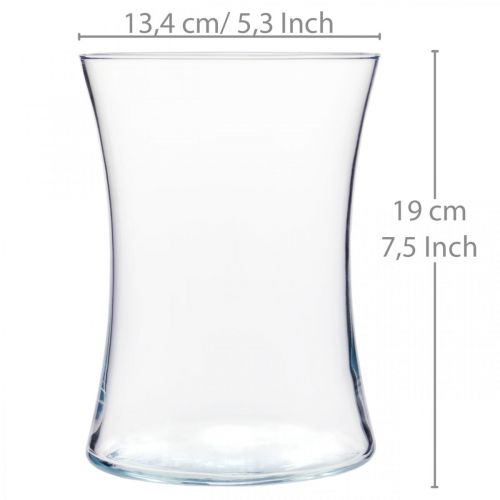 Product Flower vase, glass lantern, glass vase Ø13.5cm H19cm