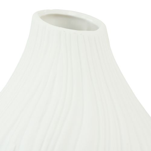 Product Flower vase ceramic onion shape white Ø13cm H13.5cm 2pcs