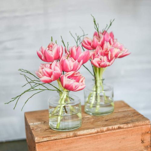 Floristik24 Flower vase, candle holder, glass jar transparent H10.5cm Ø9cm