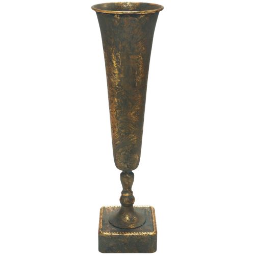 Floristik24 Floor vase metal gold gray vase antique look Ø15.5cm H57cm