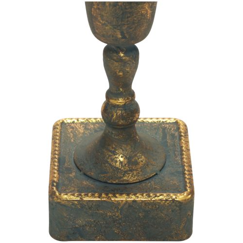 Floristik24 Floor vase metal gold gray vase antique look Ø15.5cm H57cm