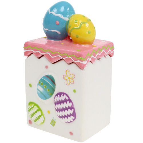 Floristik24 Candy tin pink Easter 13.5cm