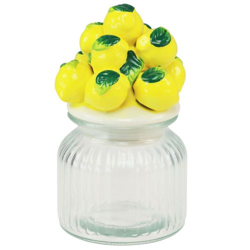Floristik24 Bonboniere Glass with Lid Lemon Cookie Jar Ø11cm H19cm