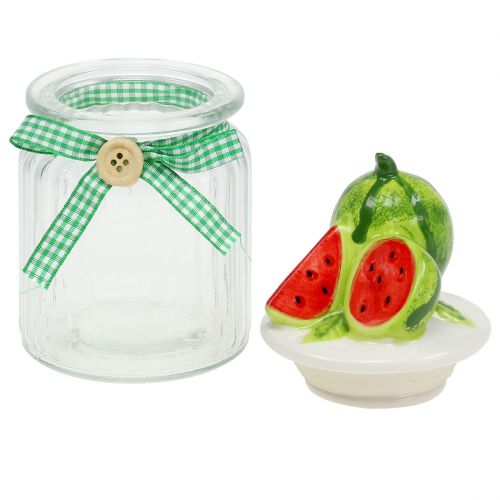 Floristik24 Candy dish made of glass with fruit cover melon H15,5cm
