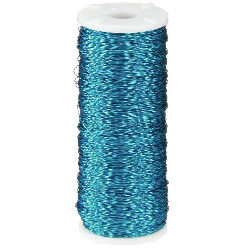 Floristik24 Bouillon effect wire Ø0.30mm 100g/140m turquoise