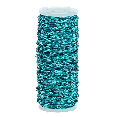 Floristik24 Bouillon effect wire Ø0.30mm 100g/140m turquoise