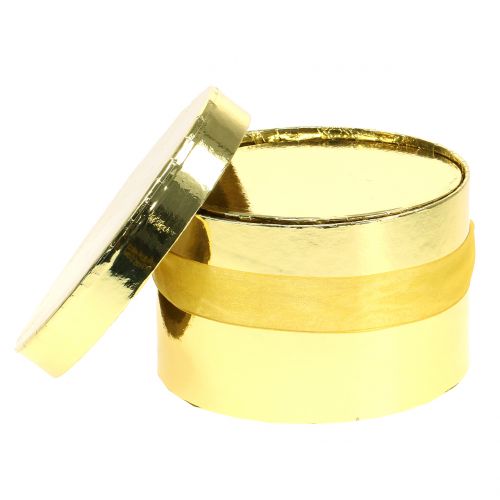 Floristik24 Flower box Gold Ø14/16cm 2pcs