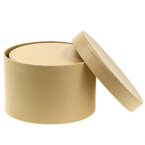 Floristik24 Box round flower box natural Ø14 / 16cm 2pcs