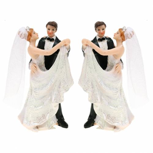 Floristik24 Wedding decoration bride and groom hand painted H13cm