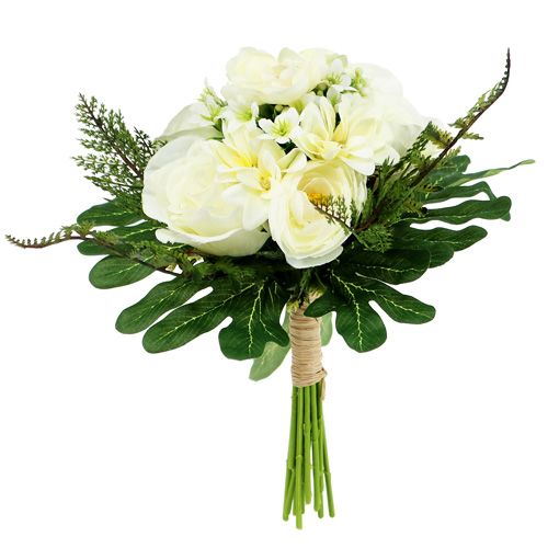 Floristik24 Bridal Bouquet White Ø30cm H 28cm