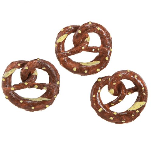 Product Pretzel decoration scatter decoration brown mini pretzels artificial 4cm 6 pcs