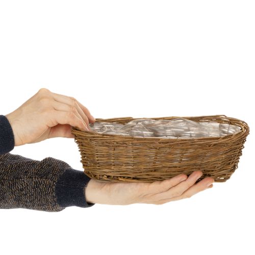 Bread basket approx. 30cm oval unpeeled | Floristik24.co.uk