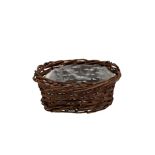 Floristik24 Bread basket oval unpeeled 20cm H8cm