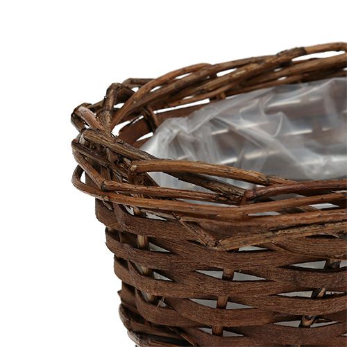 Floristik24 Bread basket oval unpeeled 20cm H8cm