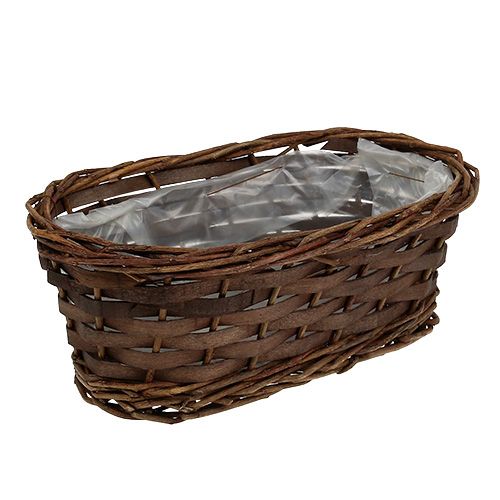 Floristik24 Bread basket oval unpeeled 25cm H9cm