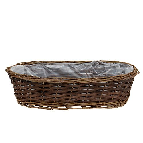 Bread basket oval unpeeled 35cm H10cm