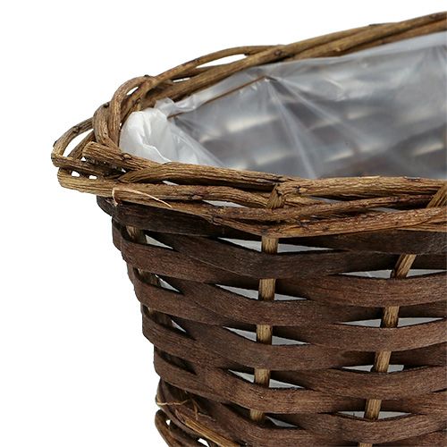 Floristik24 Bread basket oval unpeeled 35cm H10cm