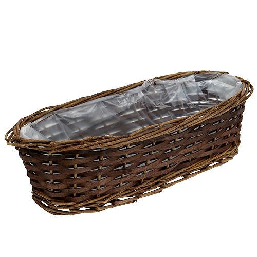 Floristik24 Bread basket oval unpeeled 35cm H10cm
