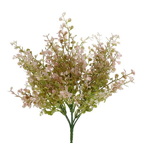 Floristik24 Boxwood branch pink, pink with mica 32cm