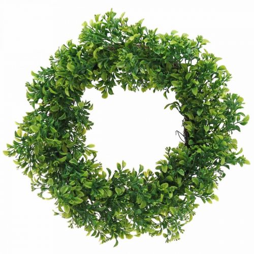 Boxwood wreath artificial deco wreath green Ø41cm
