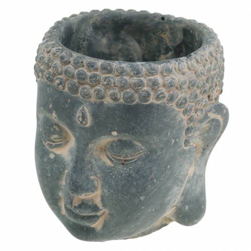 Floristik24 Buddha head for planting antique look concrete black Ø8 H8cm