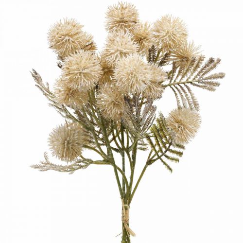 Floristik24 Artificial Thistle Cream Drylook Globe Thistle 33cm 3pcs