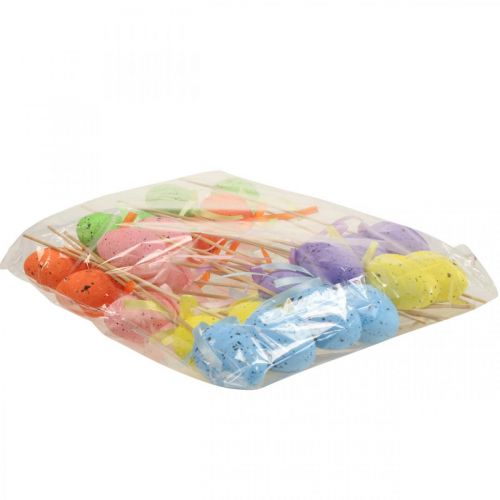 Floristik24 Colorful Easter eggs plastic plant plugs H6cm 24pcs