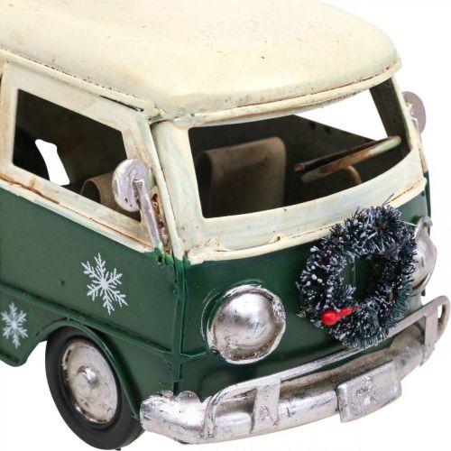 Floristik24 Christmas decoration car Christmas bus vintage bus green 17cm