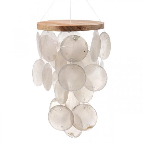 Capiz wind chime hanging decoration shells mother-of-pearl Ø12cm 37cm